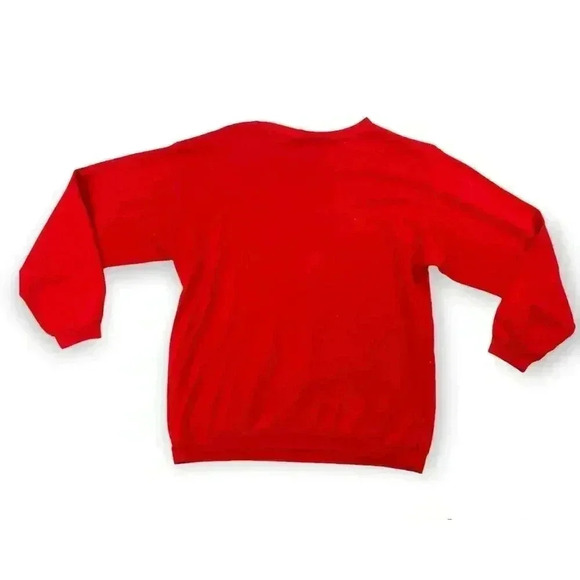 VTG Christmas Bear Retro Pullover Sweatshirt MEDIUM Women's Andover Long Sleeve - Picture 6 of 14